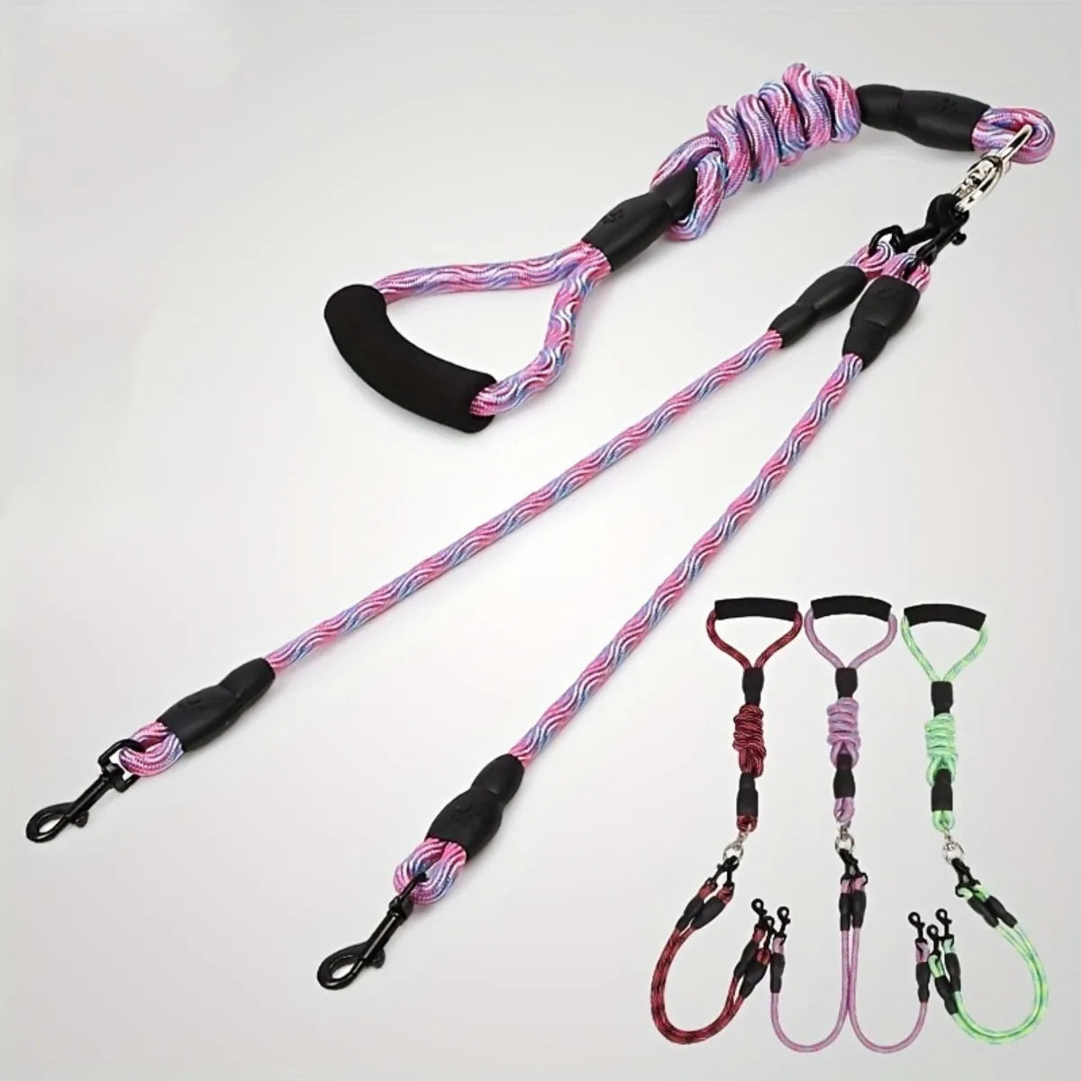 LAISSE POUR CHIEN DOUBLE RÉTRACTABLE™